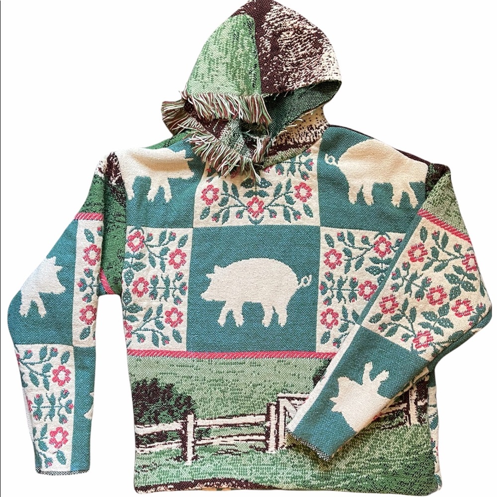Pig/Farm Custom Tapestry Hoodie